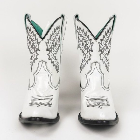Corral White Embroidery Cowboy Booties - Picture 2 of 6